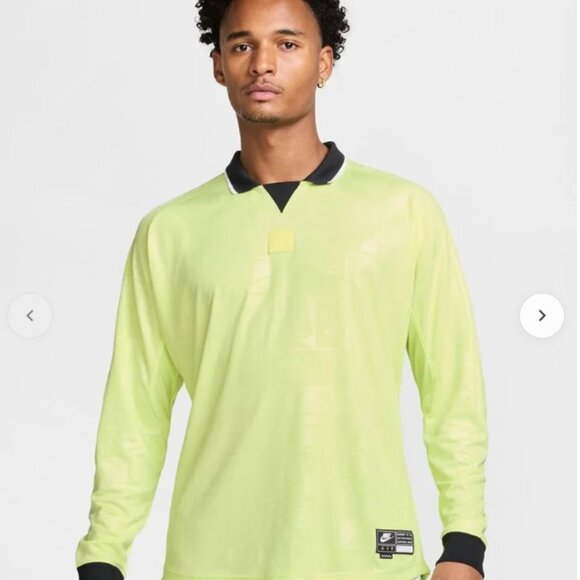 Nike Air Long Sleeve Jersey Lemon Twist Neon Men Size X-Small HM8987-736 - Picture 2 of 8